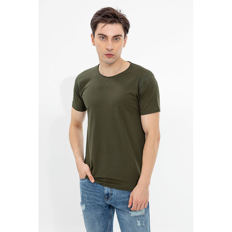 Snitch Raw Edge Olive T-Shirt (XL)