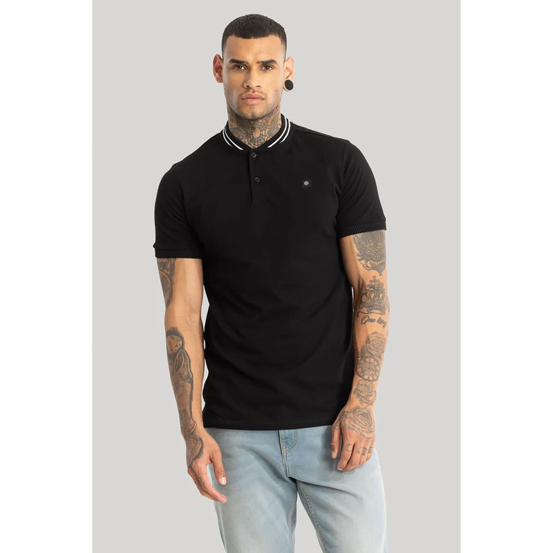 Snitch Round Neck Black T-Shirt (XL)