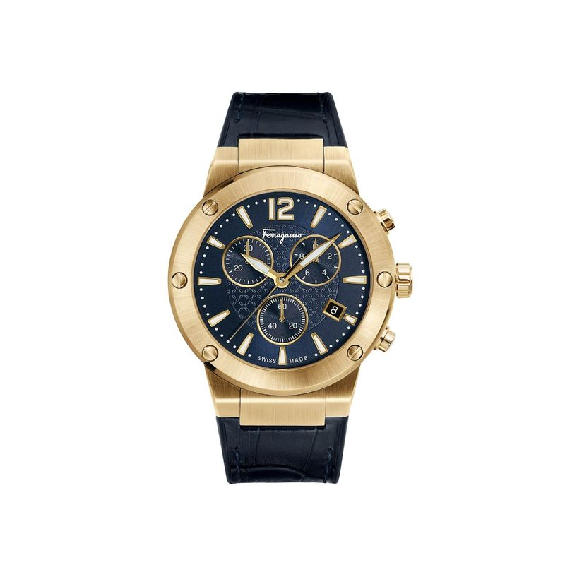Salvatore Ferragamo Men's Swiss Chronograph Urban Black Silicone Strap Watch  43mm - Macy's