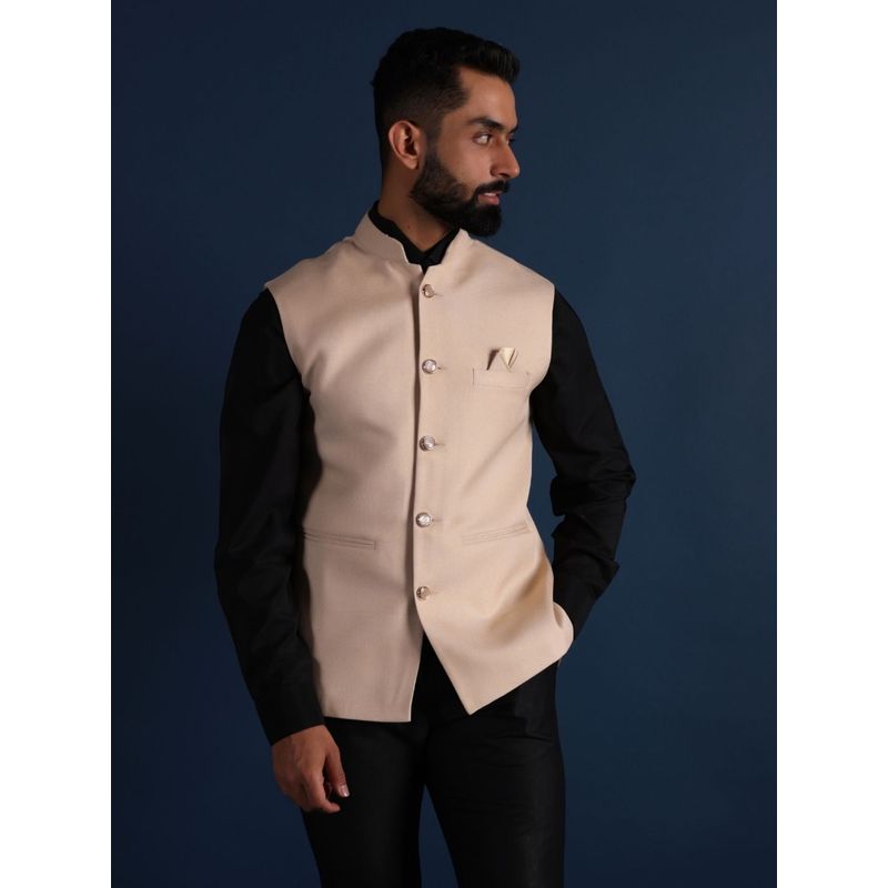 Lightpole Men Solid Nehru Jacket (M)