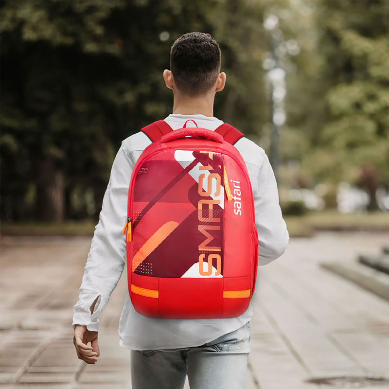 Buy Safari Unisex Duplex Printed Red Backpack (L) Online