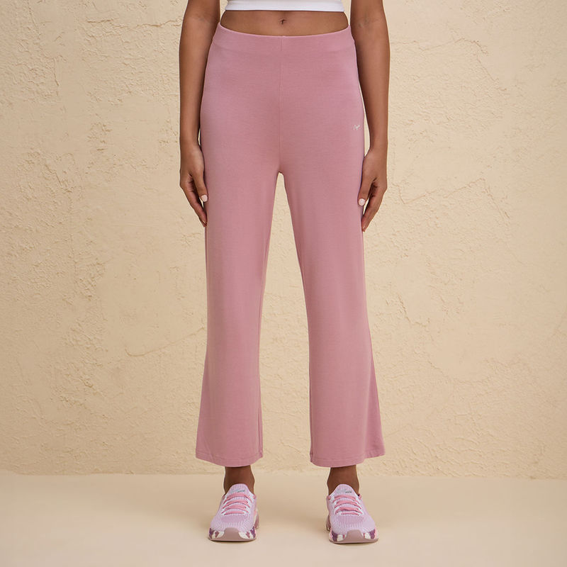 Nykd By Nykaa Summer Essential Super Soft and Comfy Modal Cropped Pants NYLE059 Mauve (XL)