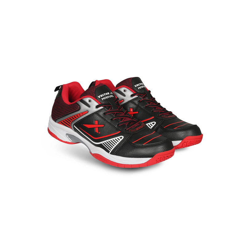 Vector X Marvel 3000 Non Marking Badminton Shoes Black & Red (UK 7)