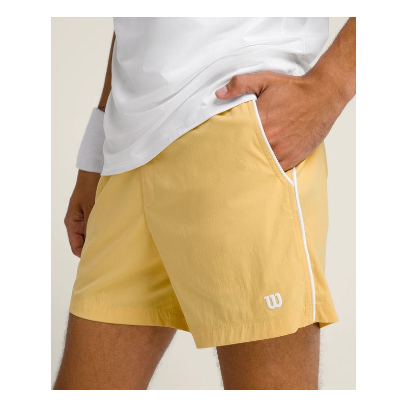 Wilson Men Golden Tennis Volley Shorts Sports Training Gym Activewear Shorts (L)