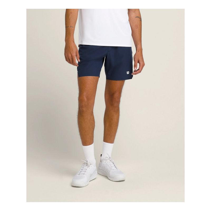 Wilson Men Tournament Pro Navy Blue Tennis Gym Running Activewear Shorts (XL)