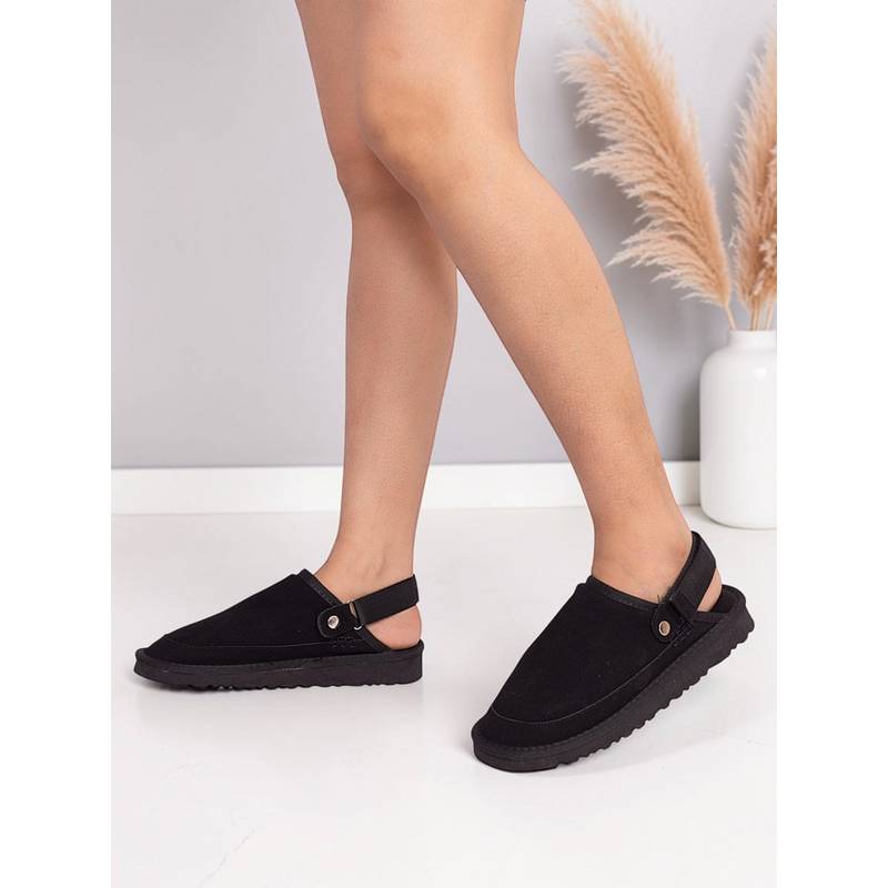 Truffle Collection Black Solid Sandals (UK 5)