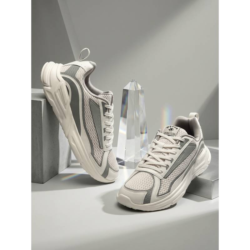 WROGN Women Highball Stealth Smoke White Running Shoes (UK 8)