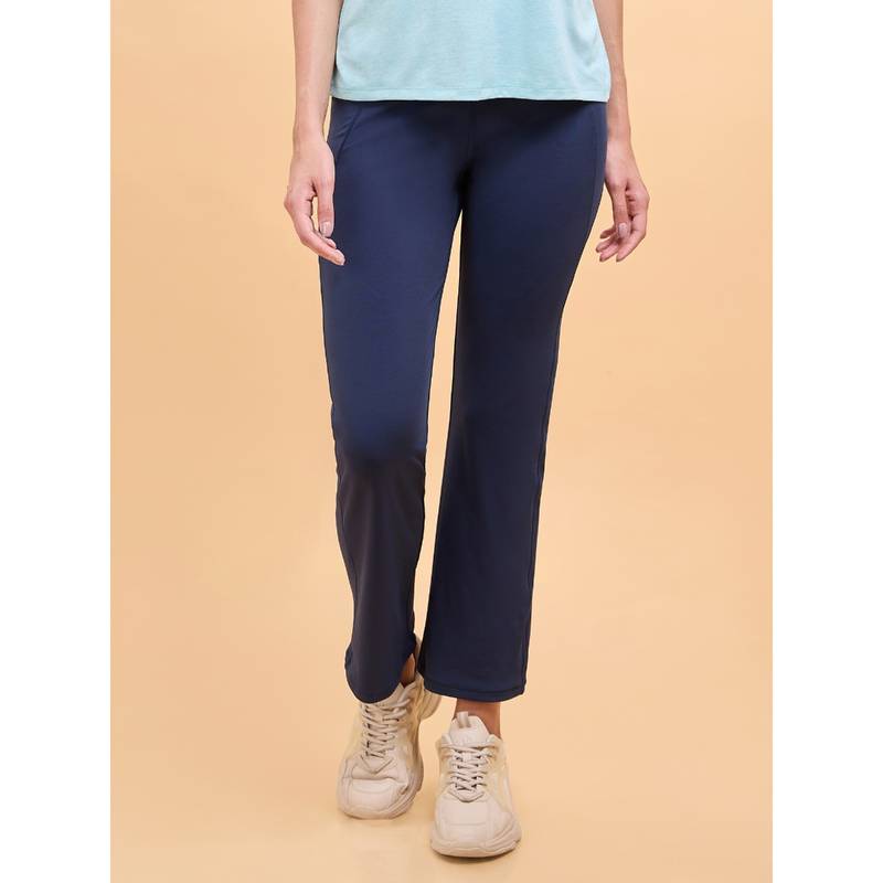 Enamor High Rise Full Length Pull on Boot Cut Active Pant For Women - A402 (S)