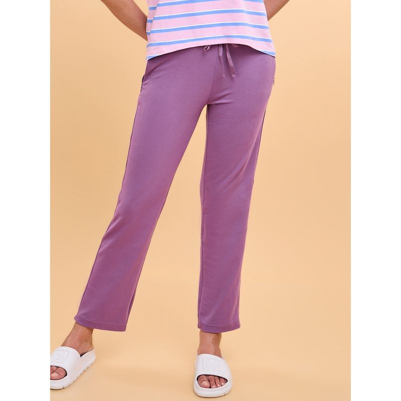 Enamor Mid Rise Lounge Pants Regular Length Drawstring Slim Fit Soft Stretch Cotton E014 (2XL)