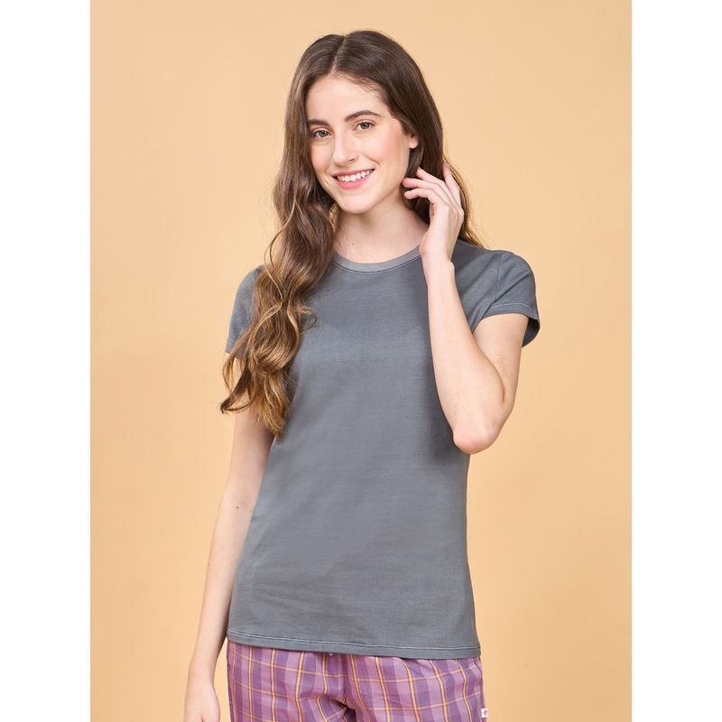 Buy Enamor Essentials Womens E047-Short Sleeve Crew Neck Slim Fit ...