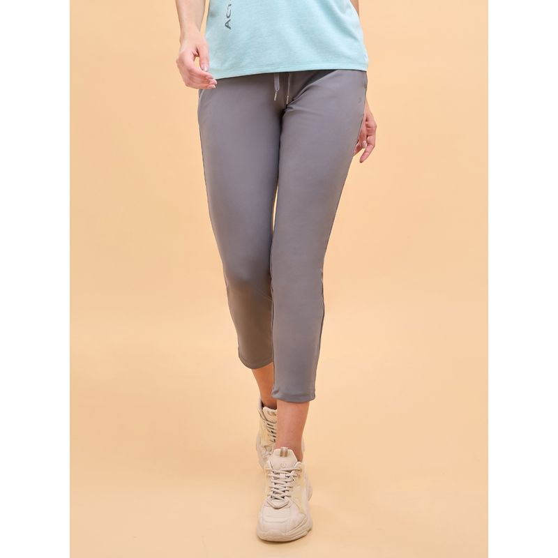 Enamor Mid Rise Travel Pants 7/8th Length Drawstring Relaxed Fit Quick Dry E068 (L)