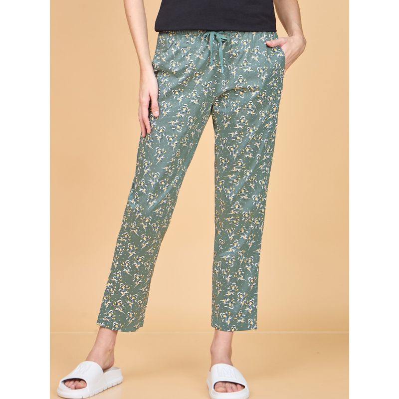 Enamor Mid Rise Full Length Adjustable drawstring Hangout Pant For Women - E4A5 (XL)