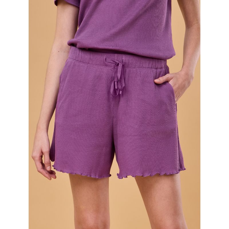 Enamor E703 - Comfortable Waffle Fabric Shorts for Casual Chic Comfort (M)