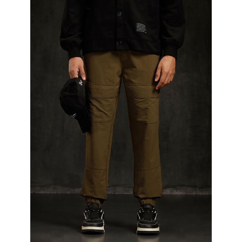 WROGN Solid Straight Fit Joggers - Olive (28)