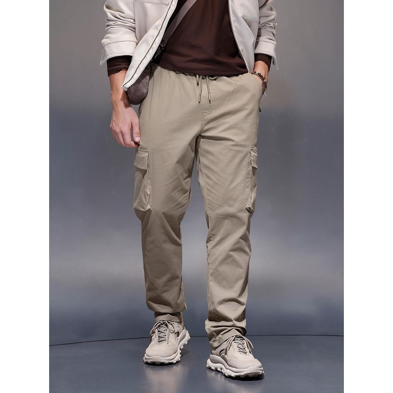 WROGN Straight Fit Joggers - Cream (36)