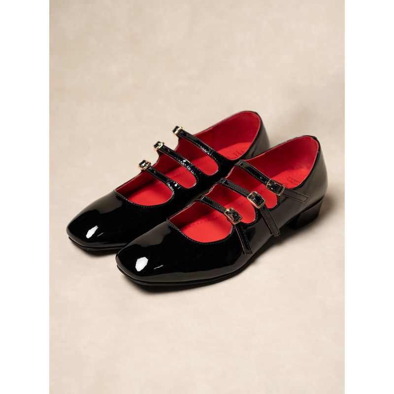 Theater Women Kelly Jr Rear Window Black Multi Strap Sandals (EURO 40)