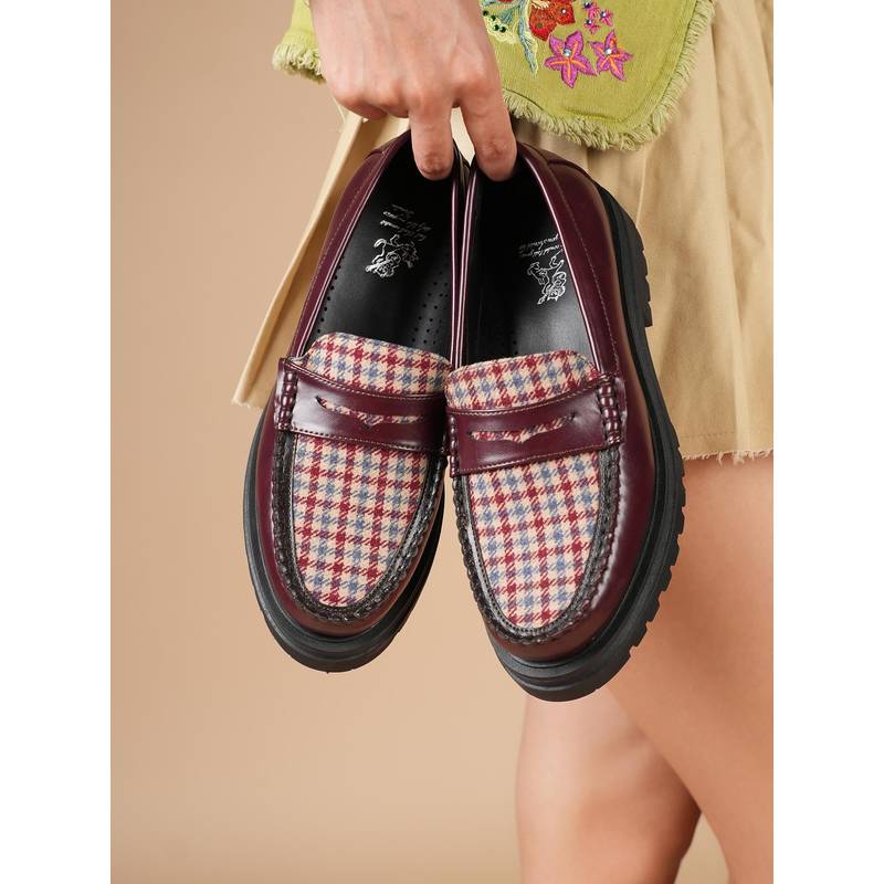 Theater Women Dr Storm Cherry Printed Penny Loafers (EURO 38)