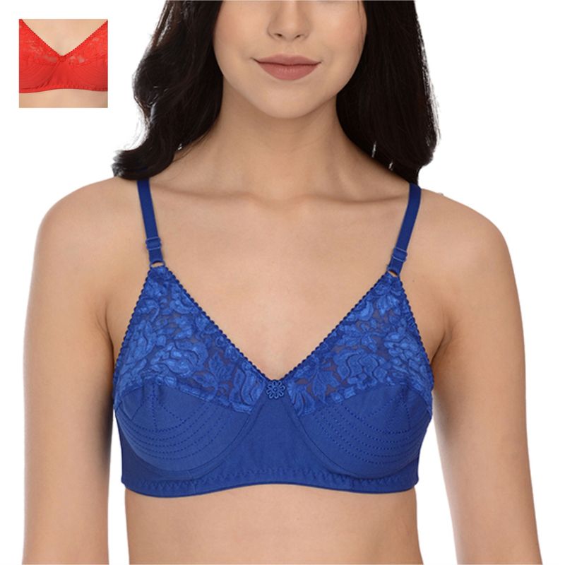 Mod & Shy Pack Of 2 Non-Padded Non Wired Basic Bra - Multi-Color (32B)