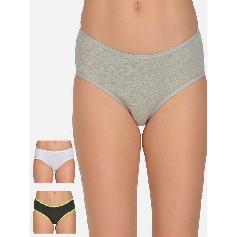 Mod & Shy Pack Of 3 Women Hipstier Brief - Multi-Color (S)