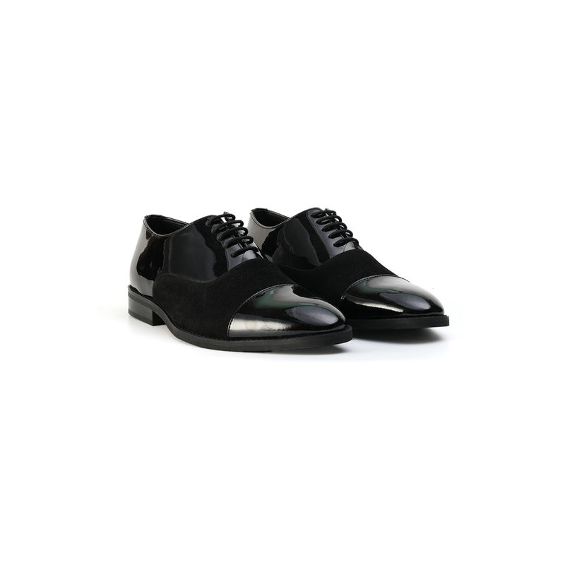 Monkstory Luxury Tuxedo Lace-Ups Oxfords - Black (UK 9)