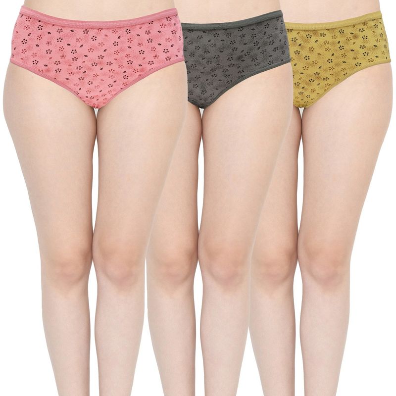 Groversons Paris Beauty Women's Super Combed Cotton Hipster Multicolor Panty-Assorted (2XL)