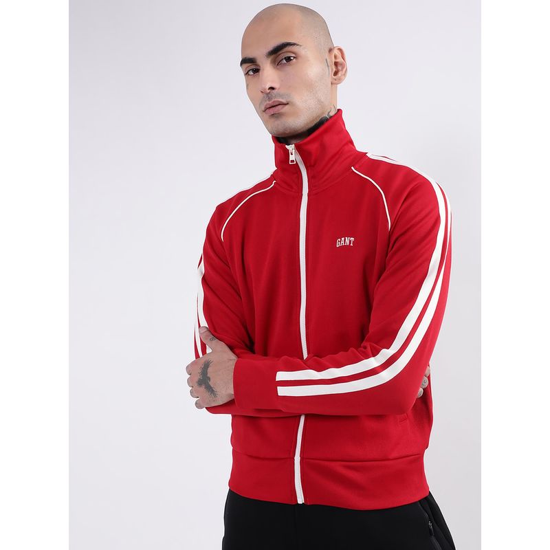 GANT Men Red Solid Full Sleeves Bomber Jacket (S)