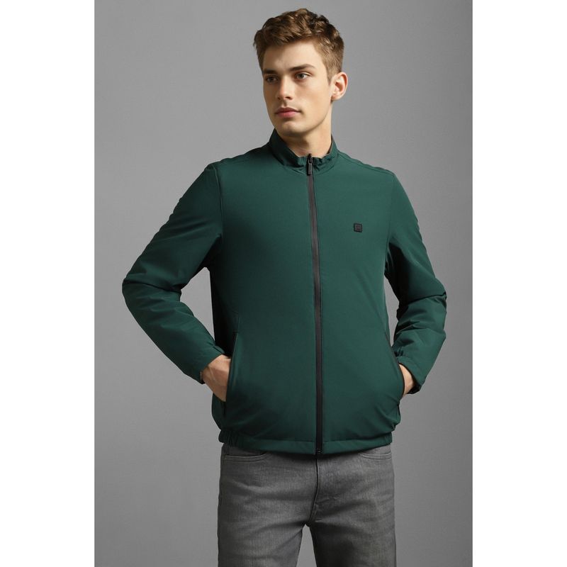 Louis Philippe Men Casual Green Solid Reversable Jackets (M)