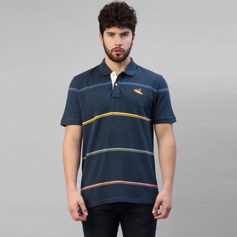 Royal Enfield Thick & Thin Pin Stripe Polo T-Shirt (S)