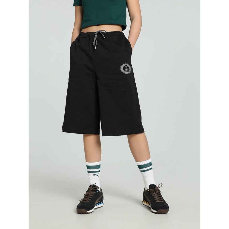 Puma x HARRY POTTER Womens Relaxed Fit 14" Black Shorts (XS)