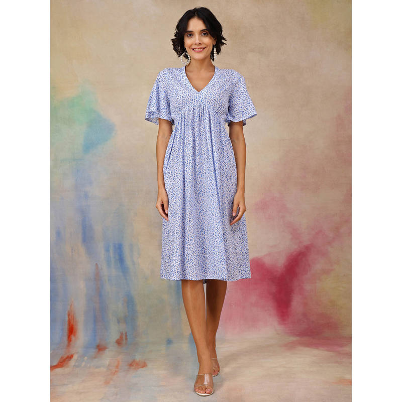 Zelena ANYA Cotton Maternity and Nursing Dress (M)