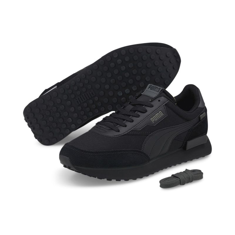 Puma FUTURE RIDER PLAY ON Mens Black Sneakers (UK 8)