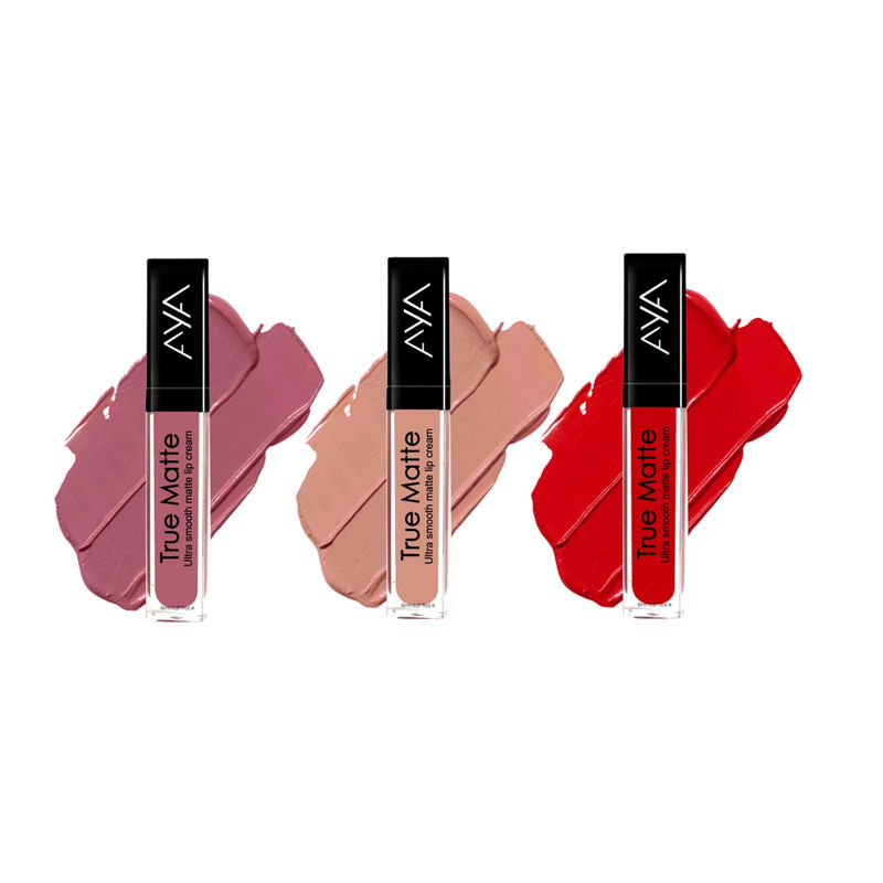 AYA True Matte Liquid Lipstick - Set Of 3