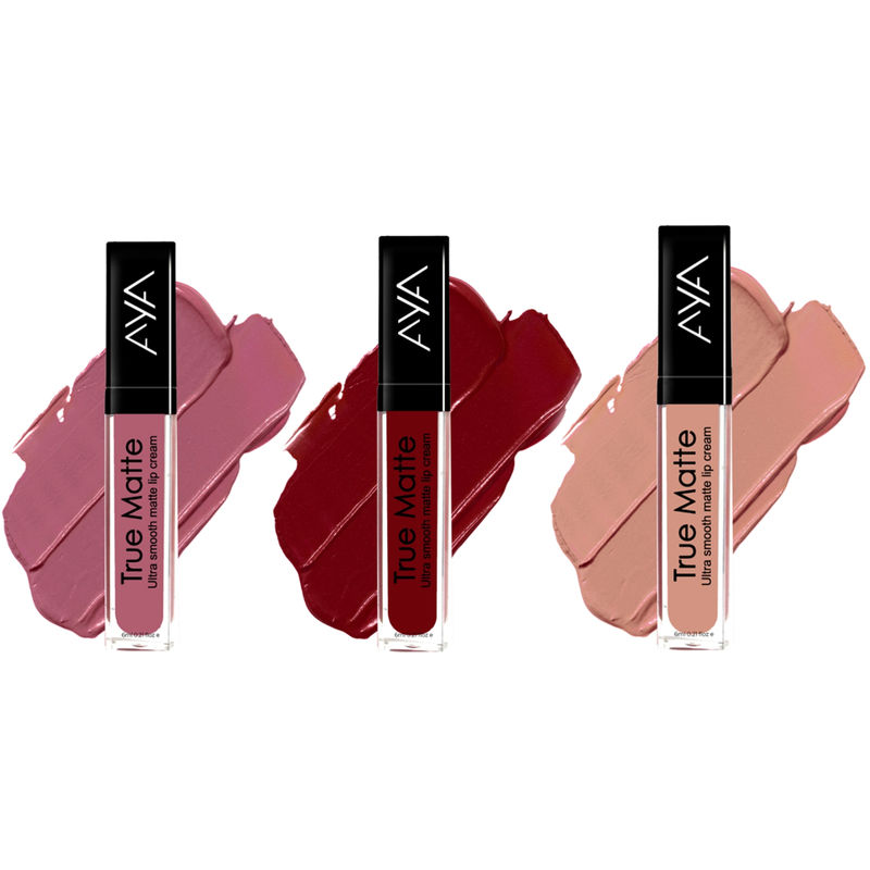 AYA True Matte Liquid Lipstick - Set Of 3
