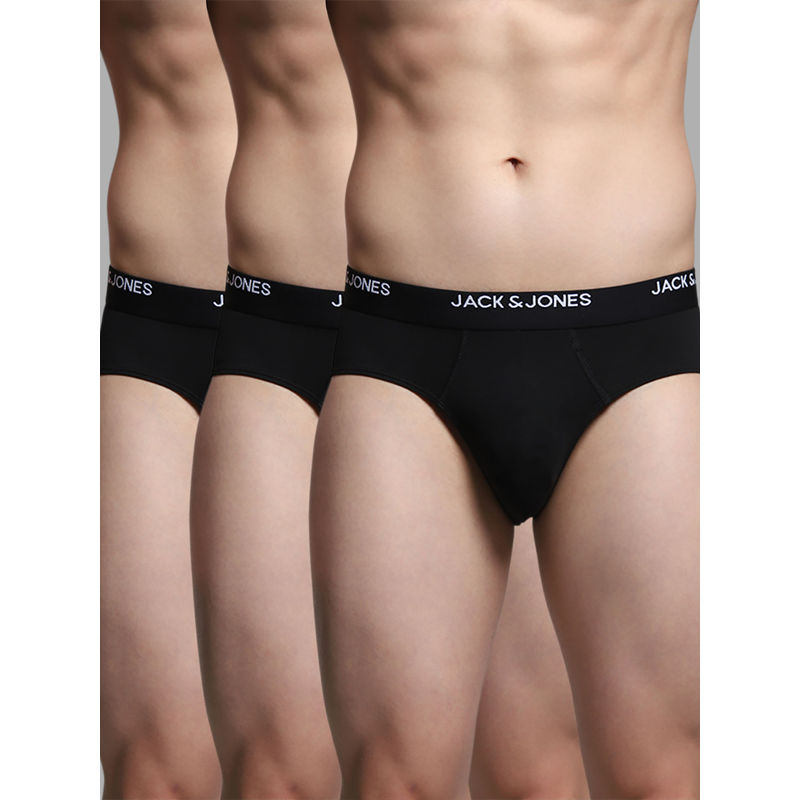 Jack & Jones Jack and Jones Men Solid Briefs (Pack of 3) (S)