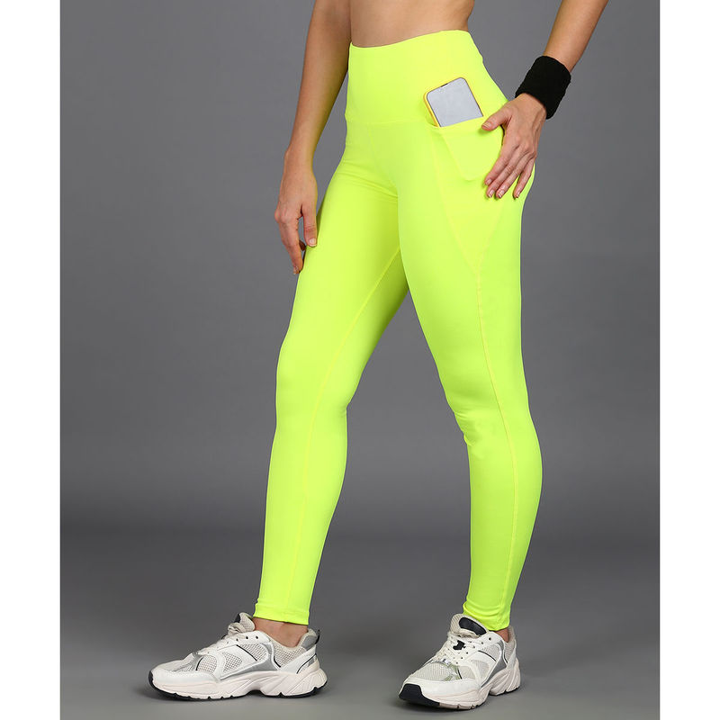 Rock Paper Scissors Yellow Skinny Gym Tights (XL)
