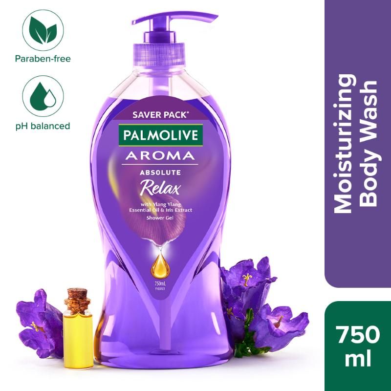 Palmolive Iris & Ylang Ylang Essential Oil Aroma Absolute Relax, Moisturizing Body Wash