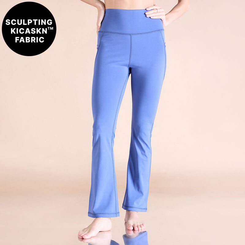 Kica High-Waist Flare Pants in KICASKN™ Sculpting Stretch Fabric with Pockets (2XL)