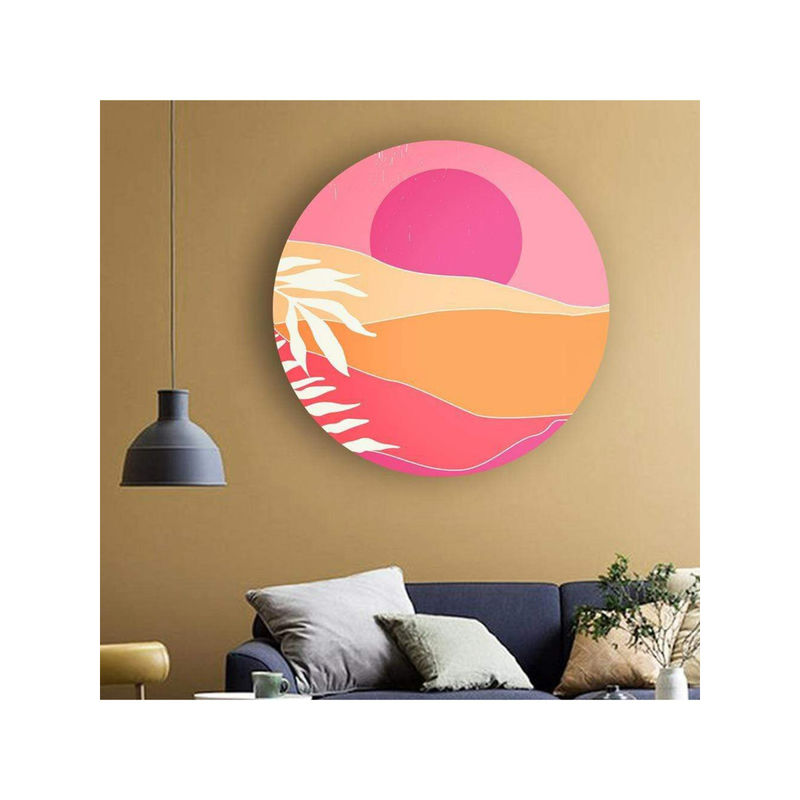 The Artment Hues Of Pink Landscape Canvas Matte Finish Pink (Large)