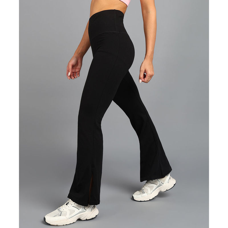 Rock Paper Scissors Women Black Solid Tights (L)