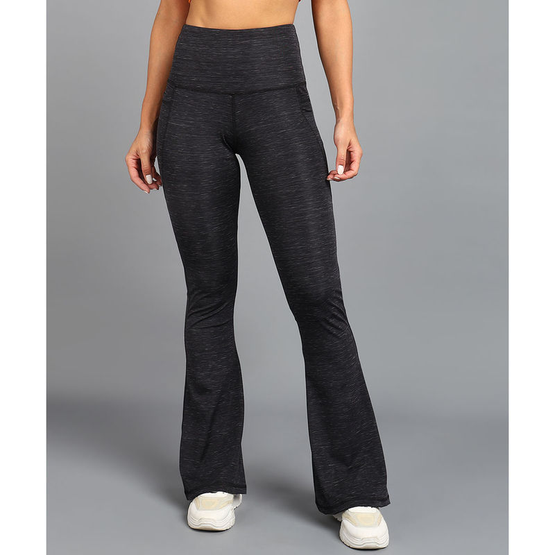 Rock Paper Scissors Women Charcoal Textured Tights (L)