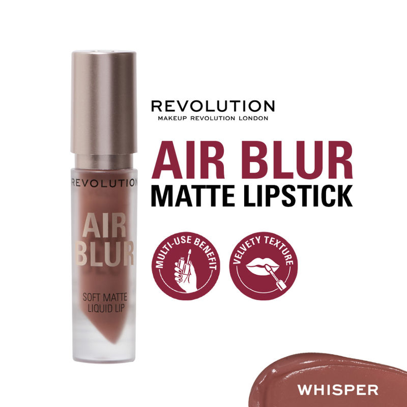 Makeup Revolution Air Blur Matte Liquid Lipstick - Whisper