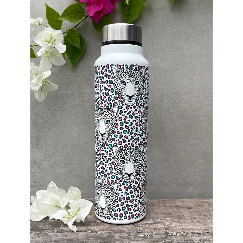 Buy Maatir Stainless Steel Water Bottle Leopard Abstract Art Online