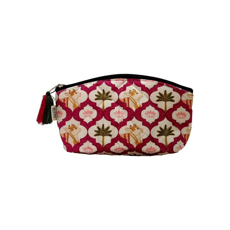 Maatir Velvet Sunglasses Pouch Pop Colours Pichwai Cow Design Travel Pouch (S)