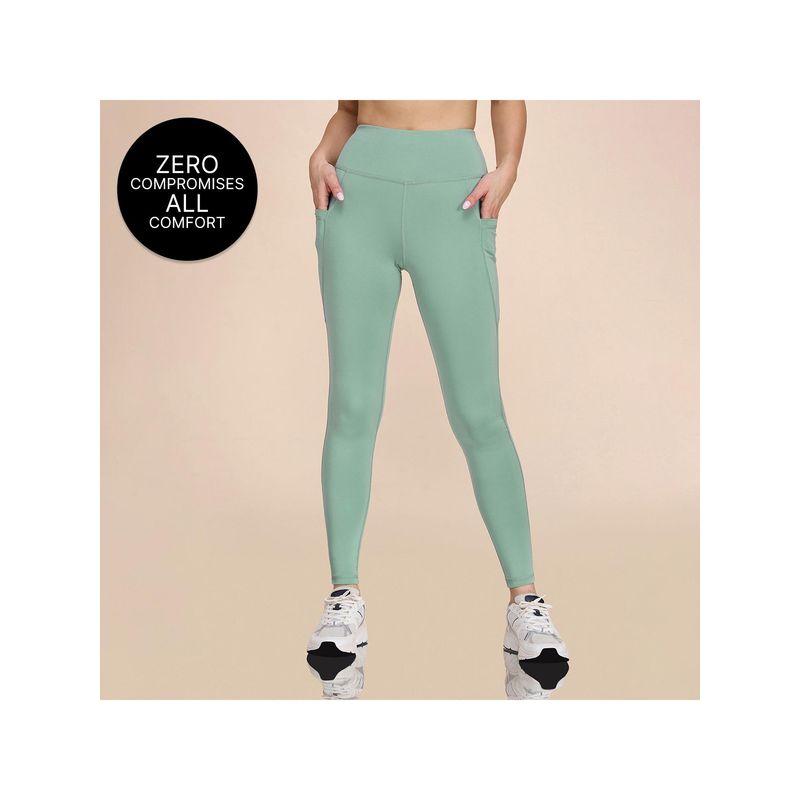 Kica High-Waisted Workout Leggings in Sculpting Stretch Kica SKN Fabric Green (XS)