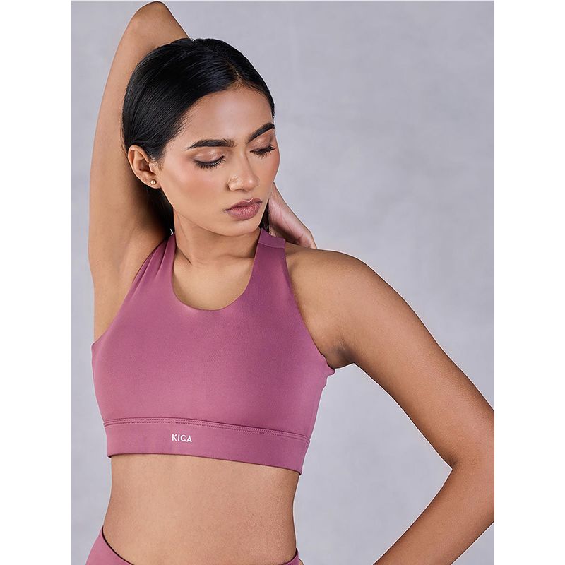 Kica Crostini Full Coverage Sports Bra - High-Impact Support & Quick-Dry Kica SKN Fabric Pink (XL)