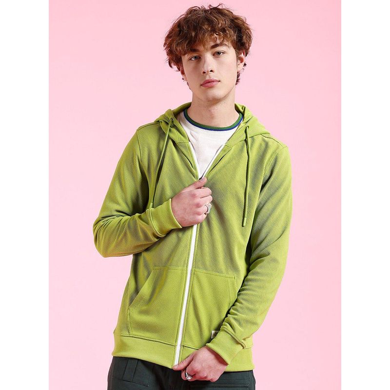 The Indian Garage Co Men Regular Fit Self Design Hoodies (L)