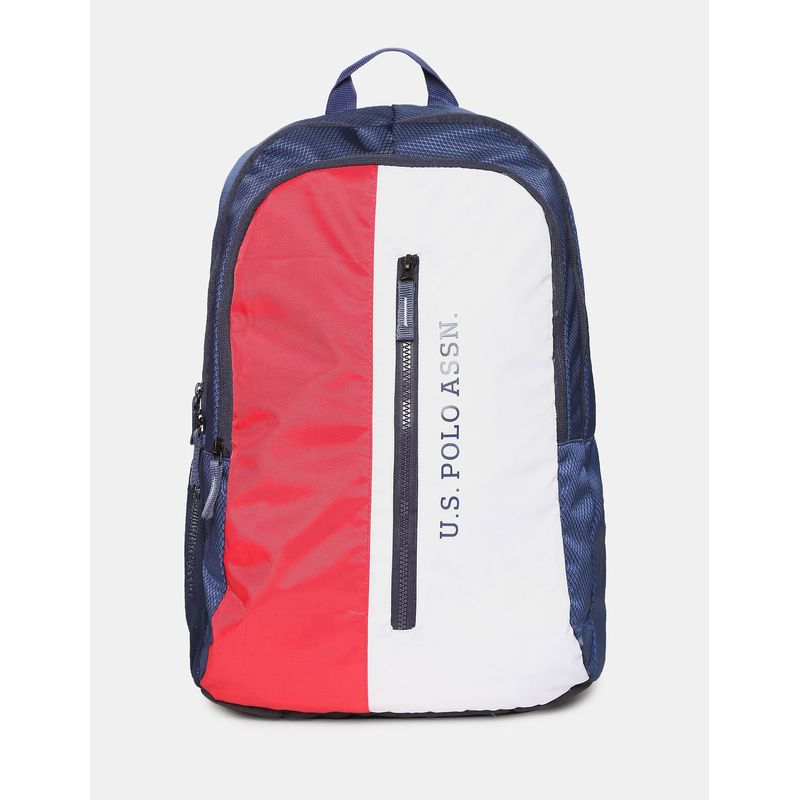 U.S. Polo Assn. Navy And White Colour Block Laptop Backpack Buy U.S