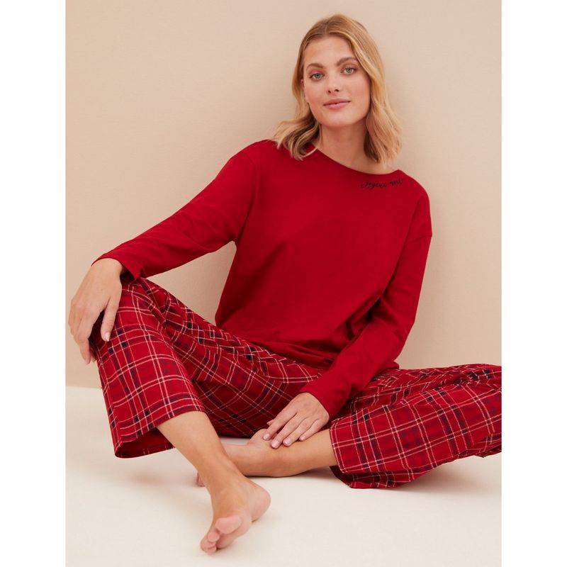 Marks and spencer red check pyjamas clearance