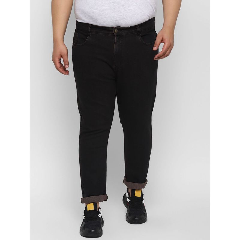 Urbano Plus Men's Dark Brown Regular Fit Solid Jeans Stretchable (42)