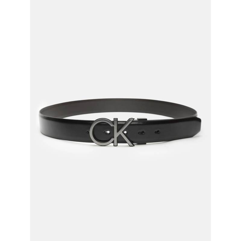 Calvin Klein Solid Black Leather Classic Belt (105)